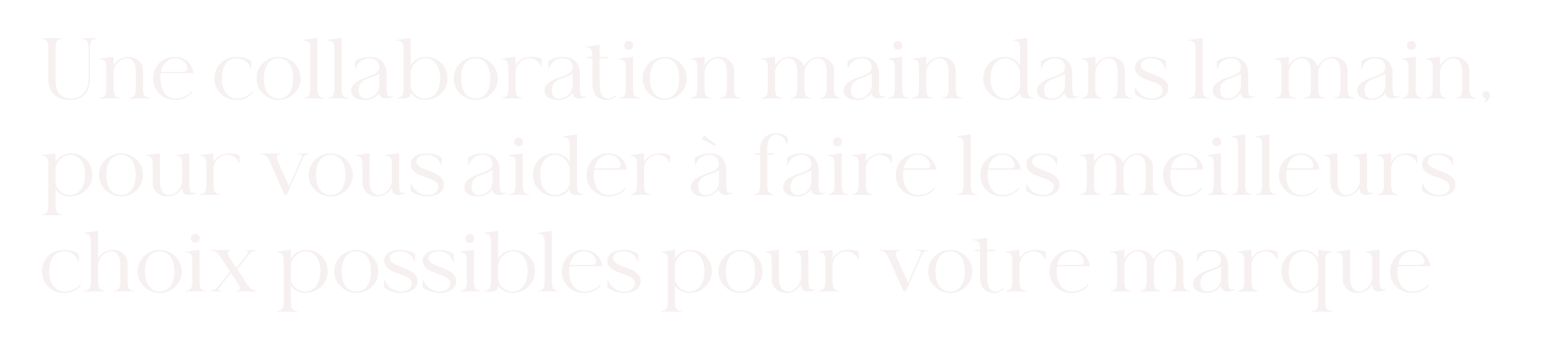 Une collaboration main dans la main